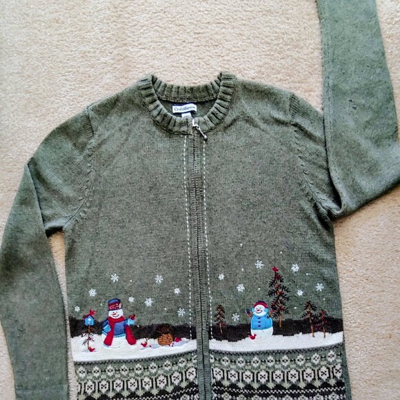 Croft & Barrow Women's Christmas Holiday Cardigan Sweater - Picture 1 of 3